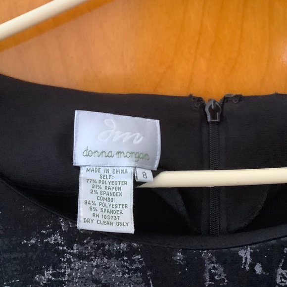 Long sleeve dress sz 8 black/silver - Picture 3 of 4